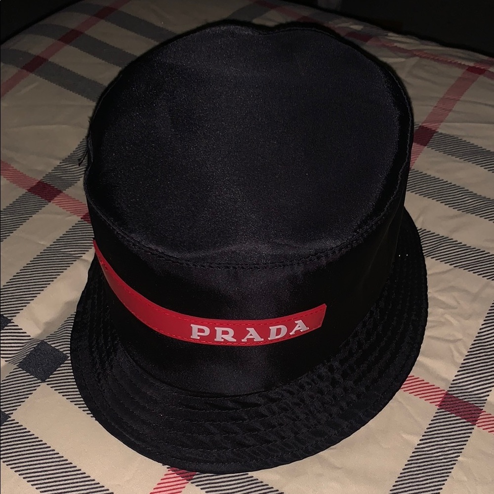 Prada Black Bucket Hat